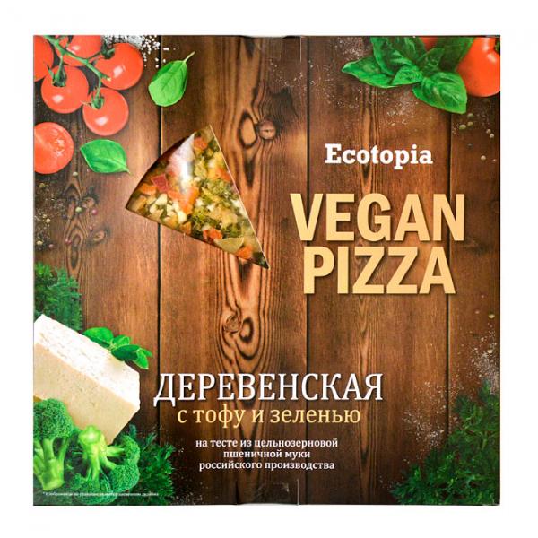 Пицца «Деревенская» с тофу и зеленью Экотопия, 28 см (заморозка)