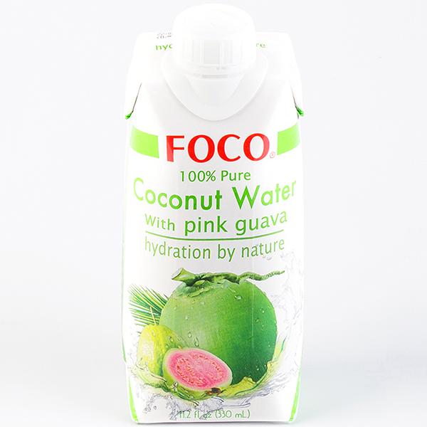Кокосовая вода с розовой гуавой FOCO, 330 мл