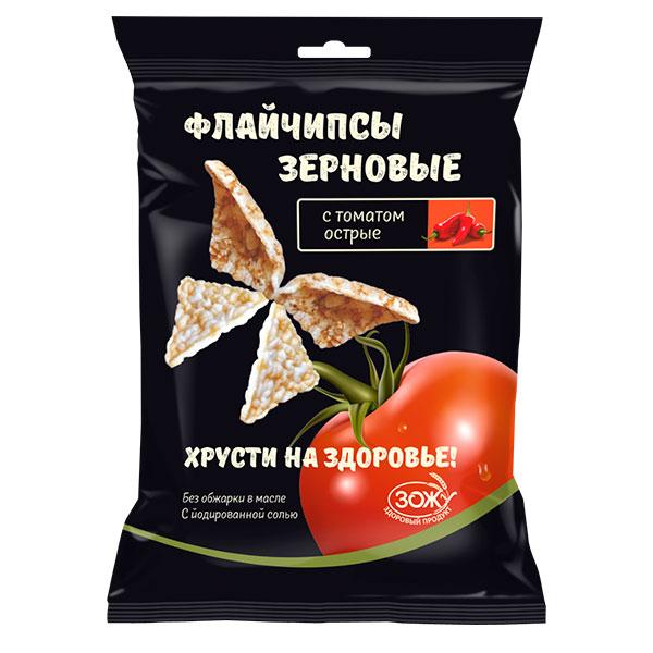 Флайчипсы зерновые с томатом острые, 40 гр.