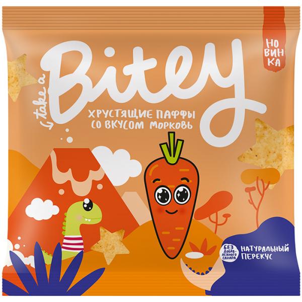Хрустящие паффы "Морковь" Bitey, 20 гр