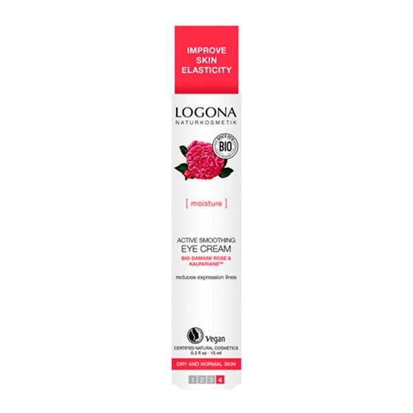 Крем для увлажнения и активного разглаживания кожи вокруг глаз с Био-Дамасской Розой, LOGONA,15мл