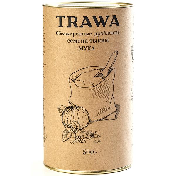 Обезжиренные дробленые семена тыквы (мука) TRAWA, 500 гр
