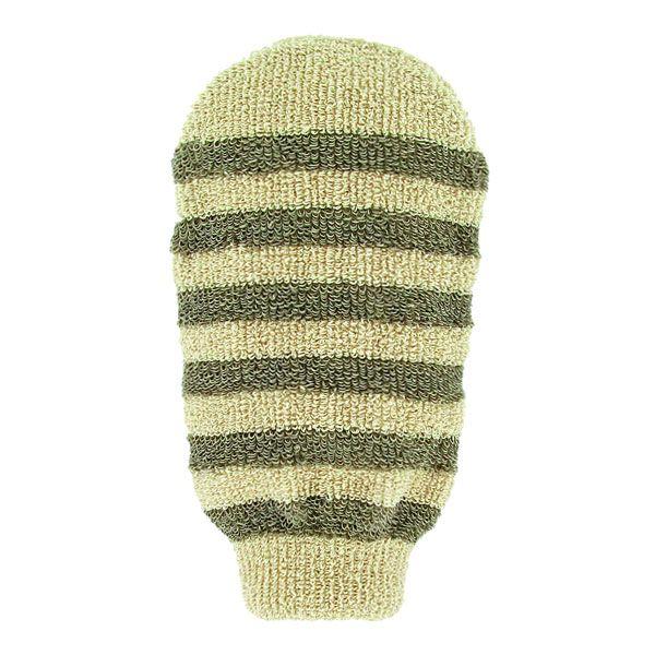 ФЁРСТЕРС Массажная полосатая мочалка из органического хлопка и органического льна