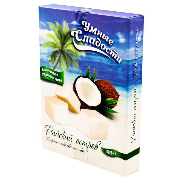 Конфеты "Умные сладости" с кокосовой начинкой "Райский остров", Di&Di, 90г