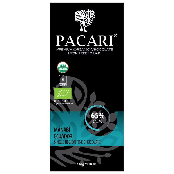 Органический шоколад Pacari Манаби 65%, 50 гр