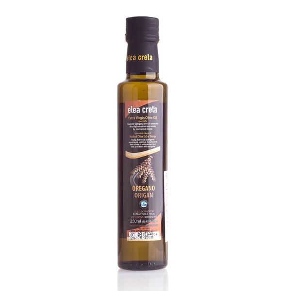 Масло оливковое нерафинированное высшего качества ExtraVirgin olive oil с орегано ELEA CRETA 0,25 л