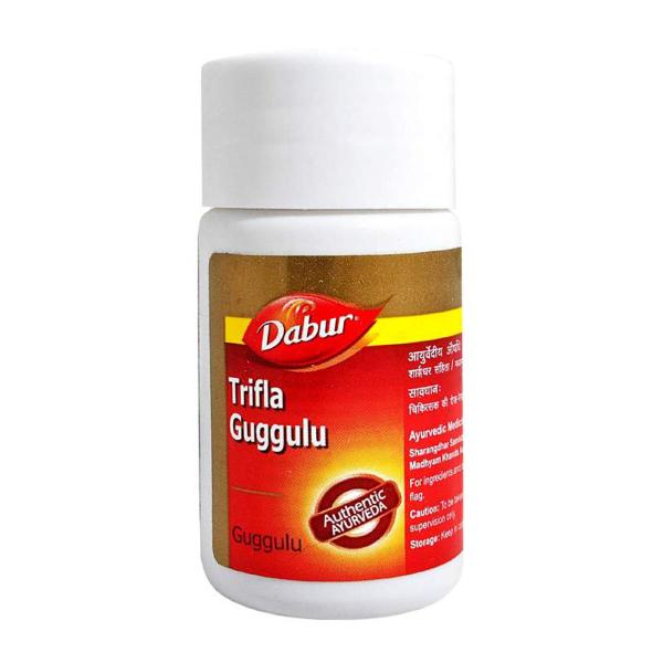 Трифала Гуггул (Triphala Guggulu), Dabur, 40 таблеток