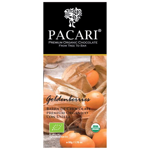 Органический шоколад Pacari с физалисом 60%, 50 гр