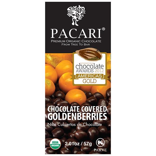 Покрытый органическим шоколадом физалис Pacari, 57 гр
