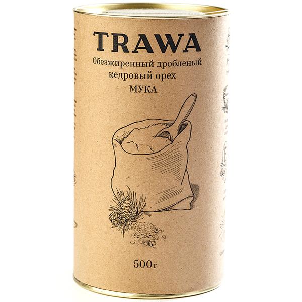 Обезжиренный дробленый кедровый орех (мука) TRAWA, 500 гр