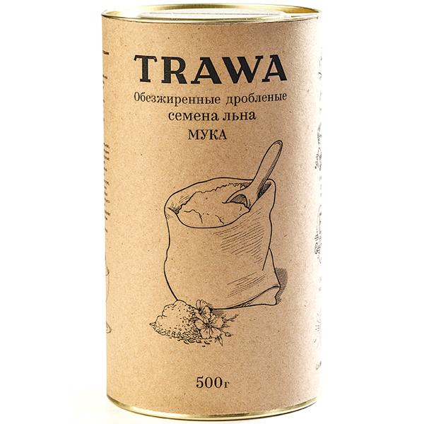 Обезжиренные дробленые семена льна (мука) TRAWA, 500 гр