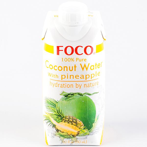 Кокосовая вода с соком ананаса FOCO, 330 мл