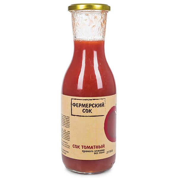 Фермерский сок томатный без соли прямого отжима, 940 мл