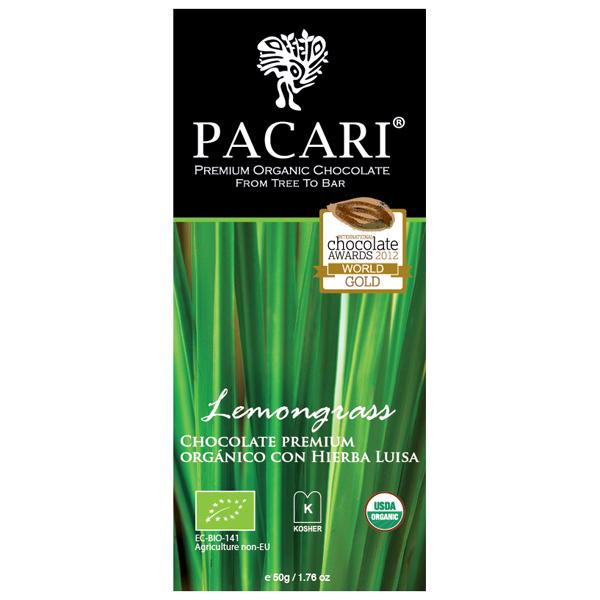 Органический шоколад Pacari с лимонным сорго 60%, 50 гр