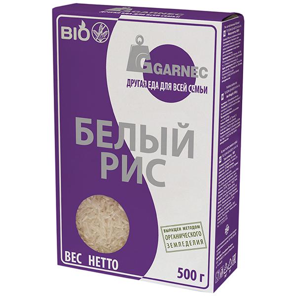 Рис шлифованный белый БИО Гарнец, 500 гр