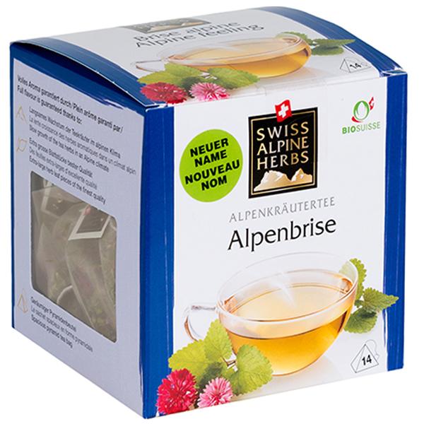 Освежающий травяной чай из Альпийских трав, Swiss Alpin Herbs, 14 пакетиков по 1 г