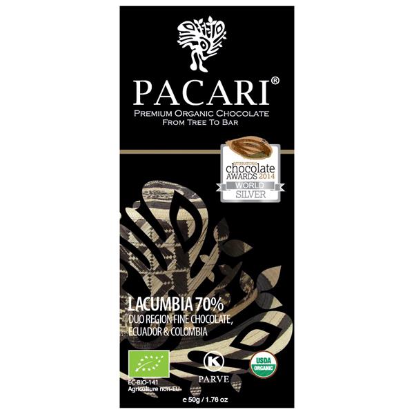 Органический шоколад Pacari Ла Кумбиа 70%, 50 гр
