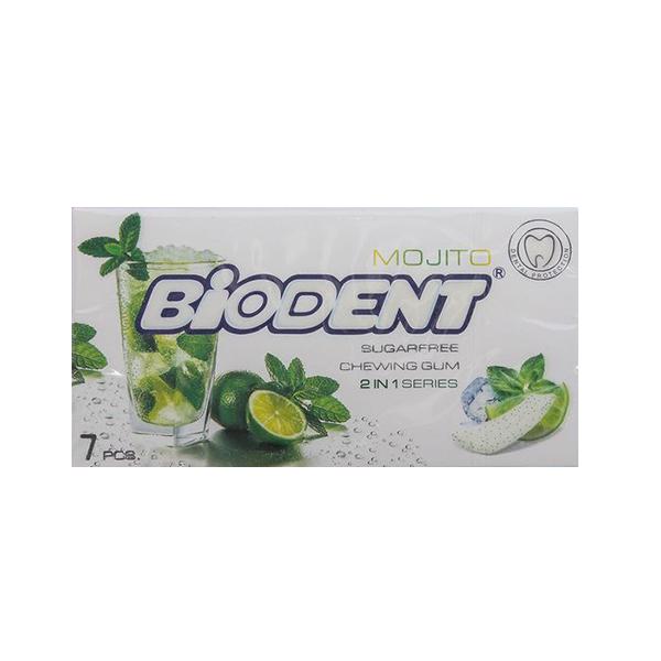 Жевательная резинка без сахара, со вкусом Мохито,  "Biodent" 7 пластинок