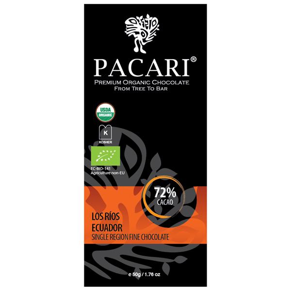 Органический шоколад Pacari Лос Риос 72%, 50 гр