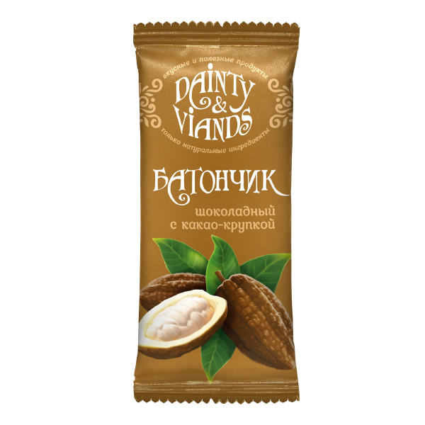 Батончик шоколадный с какао-крупкой "Dainty & Viands", 40 г
