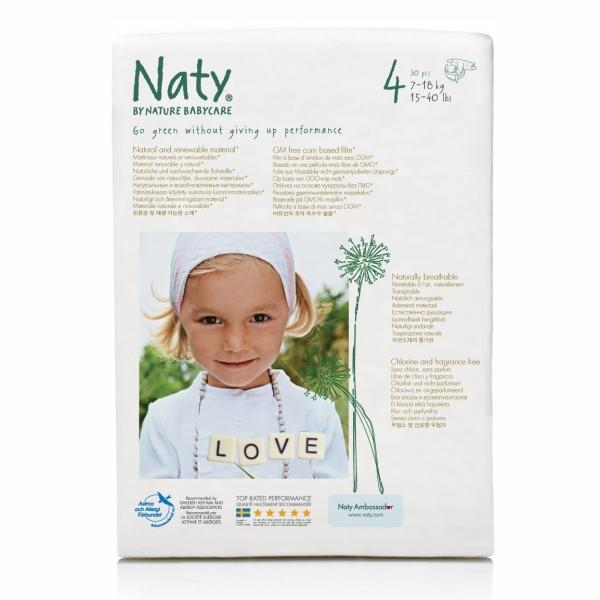 Подгузники Naty Размер 4 (7-18 кг) эконом упаковка, 44 шт