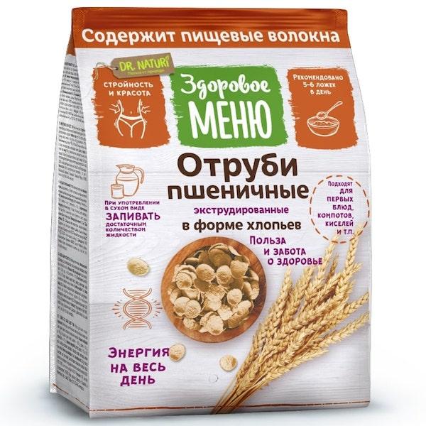 Отруби пшеничные (хлопья), "Здоровое меню", 200 гр