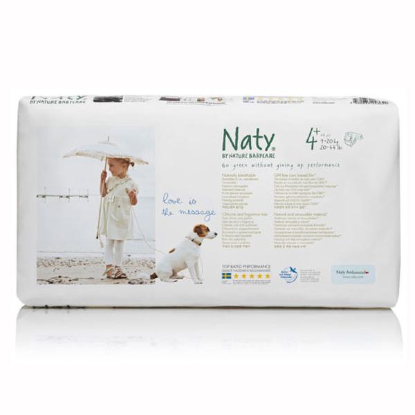 Подгузники Naty размер 4+ (9-20 кг), 24 шт