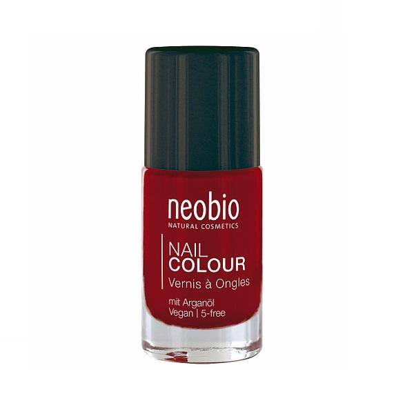 Лак для ногтей №06 5-FREE, с аргановым маслом "Насыщенный красный"  , Neobio, 8 мл