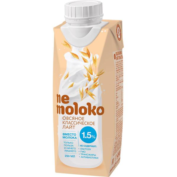 Напиток овсяный с кальцием и витаминами лайт (1.5%), Nemoloko, 250 мл