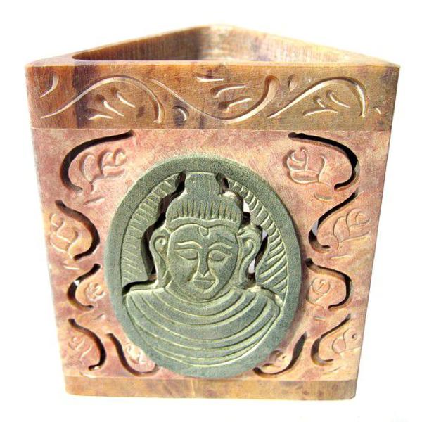 Аромалампа каменная Будда, 7х8 см