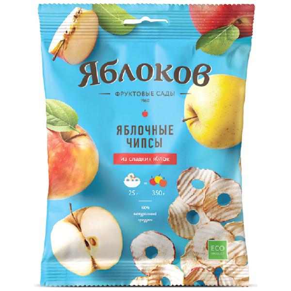 Яблочные чипсы из сладких яблок «Яблоков», 25 гр