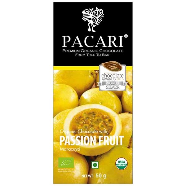 Органический шоколад Pacari с маракуйей 60%, 50 гр