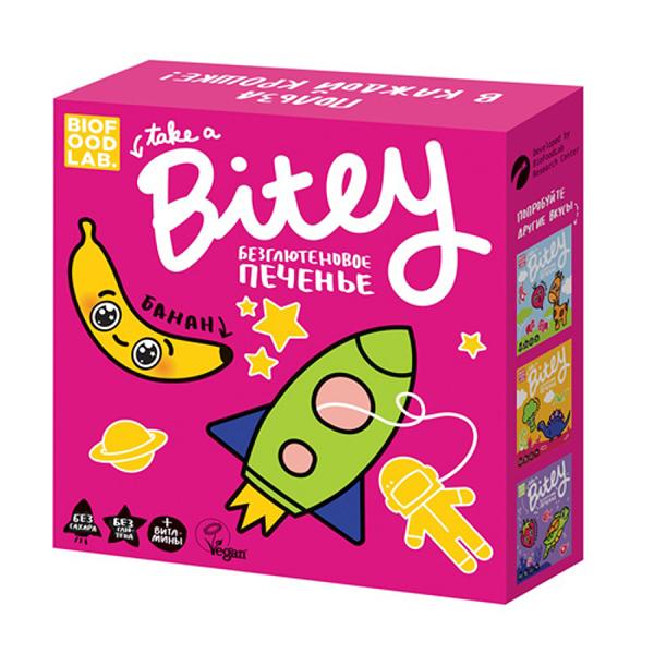 Печенье безглютеновое Bitey "Банан", 125 гр