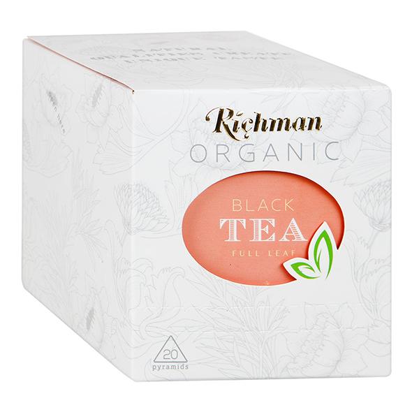 Чай черный цейлонский органический крупнолистовой, стандарт «Оrange Pekoe», Richman, 20х2г.