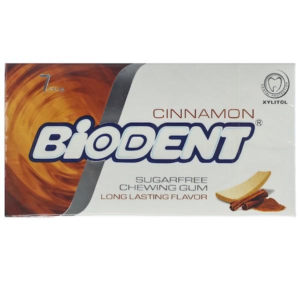 Жевательная резинка без сахара, со вкусом Корицы, "Biodent", 7 пластинок