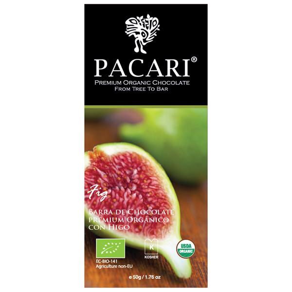 Органический шоколад Pacari с инжиром 60%, 50 гр