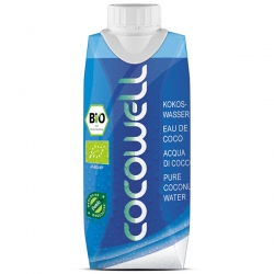 Кокосовая вода без сахара органическая Cocowell BIO, 330 мл