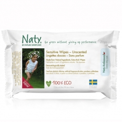 Влажные салфетки без запаха Naty, 56 шт