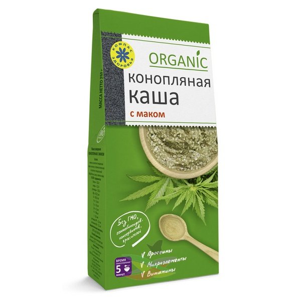 Каша Конопляная с маком Компас Здоровья Organic рецепты живая каша ...