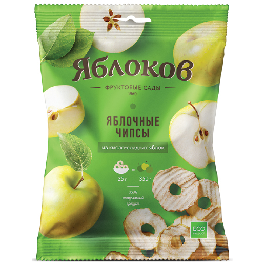 Яблочные чипсы из кисло-сладких яблок Яблоков купить в Москве, цена и ...