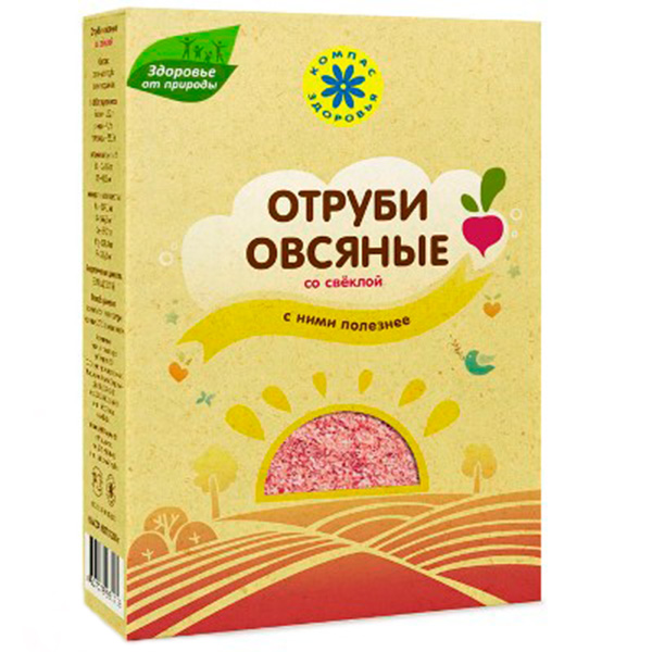Отруби овсяные со свеклой, Компас Здоровья, 200 г, купить в Москве ...